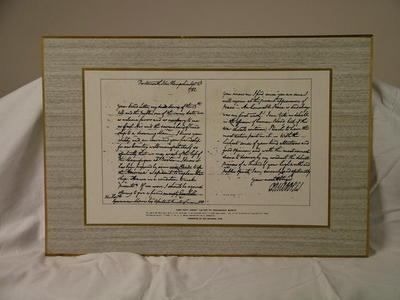 Document Reproduction John Paul Jones Letter To Governor Morris