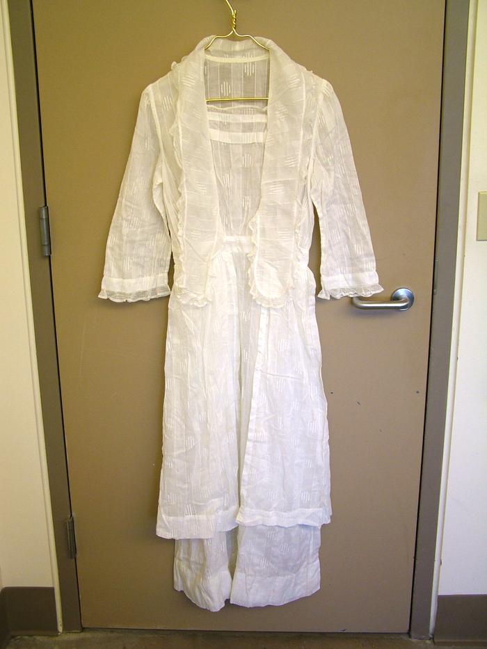 Woman's Day Dress, White Cotton, Ca. 1920