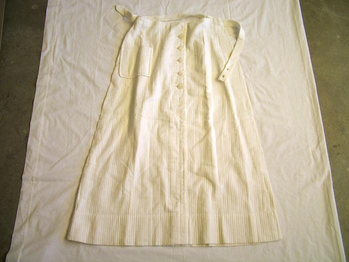 Woman's Skirt, White Corduroy, Ca.1918