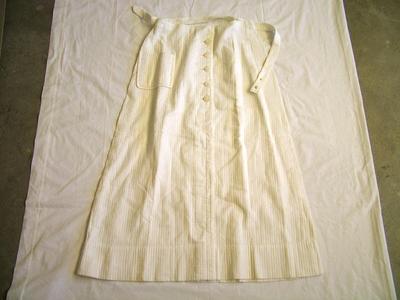 Woman's Skirt, White Corduroy, Ca.1918