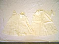 Infant's 2-piece Outfit, Long Sleeve White Dress, Plain Slip
