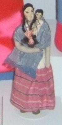 Mexican Woman Doll Carrying Child