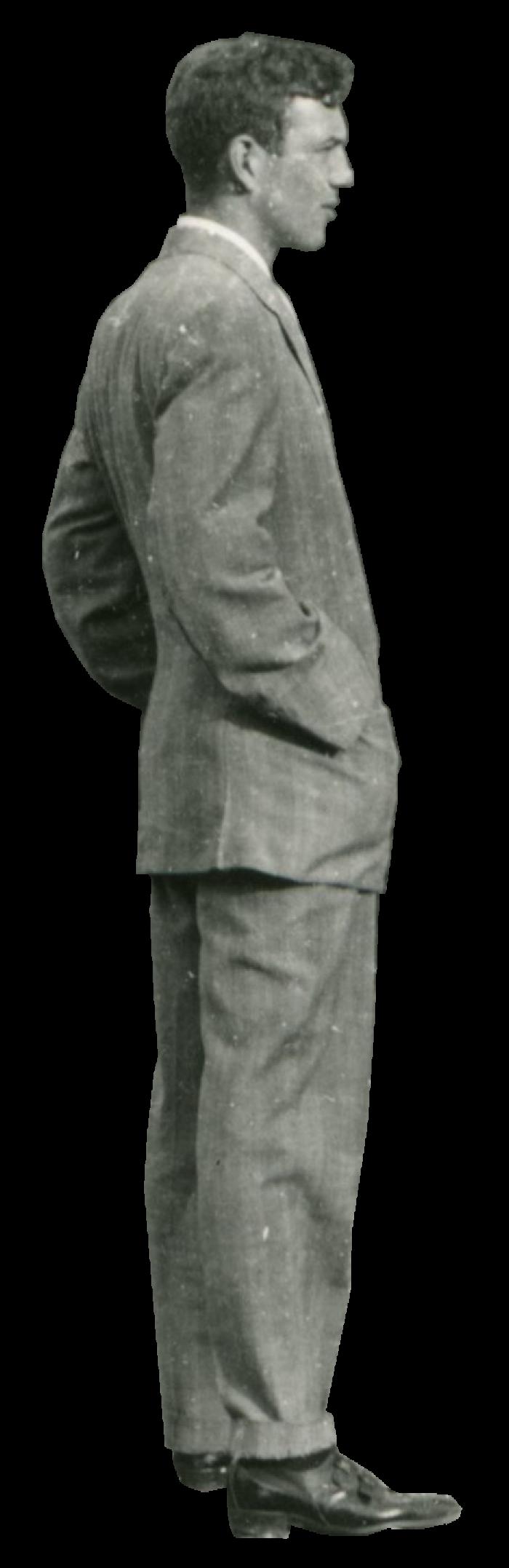 PNG, Man in suit looking right (profile)