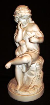 Statuette, (2), Dr. Hillyer's Girl With Dog. Girl With Cat