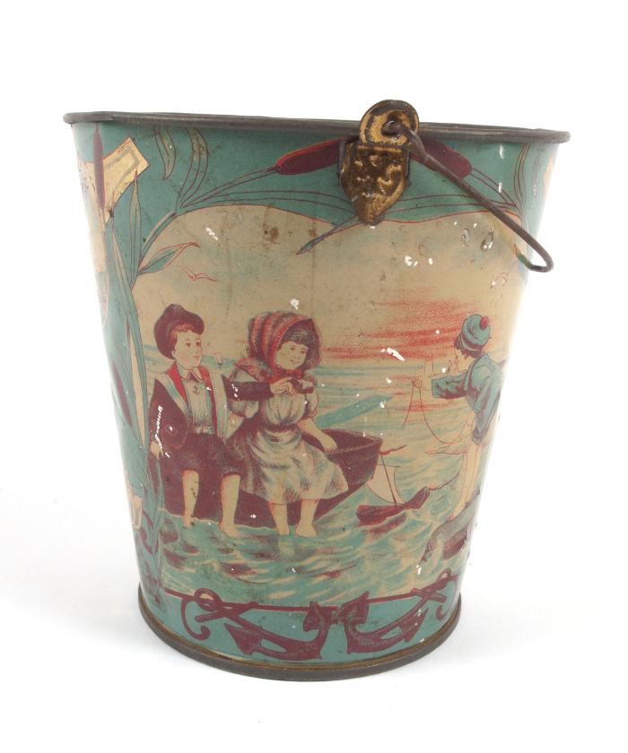 Pail, Toy, Sailing Ship And Beach Scenes