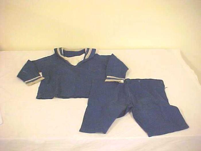 Child's 2-piece Sailor Suit, Denim Blue