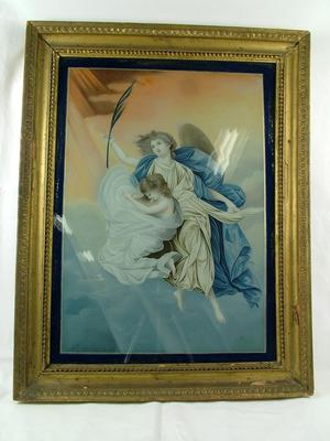 Glass Painting, Angel And Child