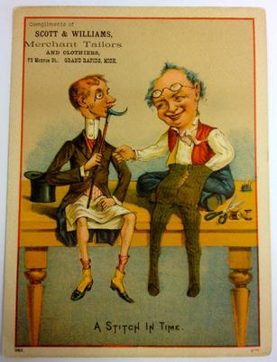Trade Card, Scott And Williams Merchant Tailors
