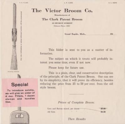Advertisement, The Victor Broom Co.