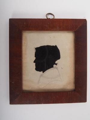 Framed Silhouette, Head Of A Woman