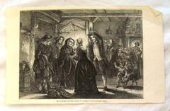 Picture, Illustration Titled 'the Christmas Welcome.' Cut From A  Newspaper.
