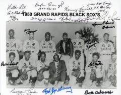 Photograph, Autographed, 1950 Grand Rapids Black Sox Black Baseball Team