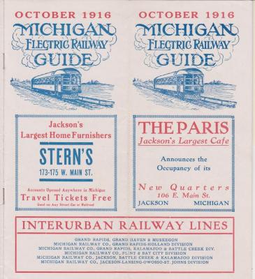 Time Table And Map, For Michigan Electric Railway