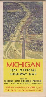 Michigan 1952 Official Highway Map