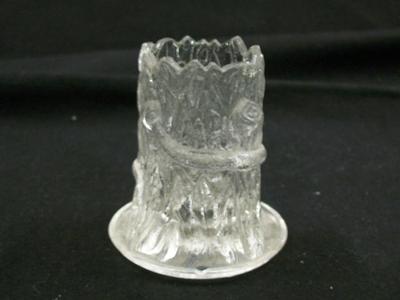 Toothpick Holder, Stump With Snake, Clear