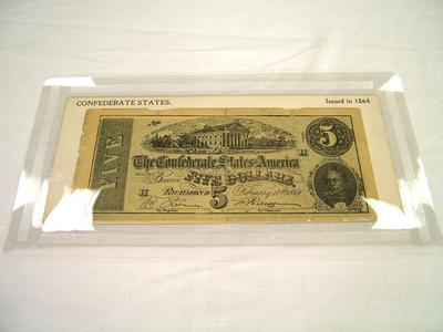 Facsimile, $5.00 Note, Confederate States Of America