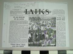 Reproduction Of 'laiks' Latvian-language Newspaper, Archival Collection #136