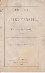 Book. Eulogy, Daniel Webster. November 26, 1852.