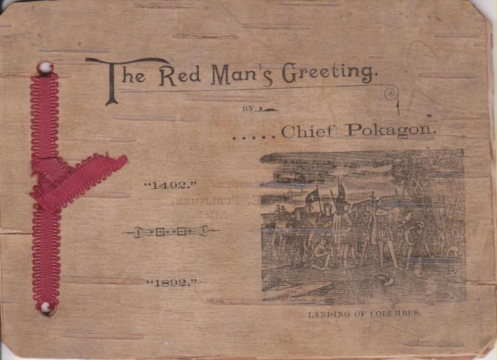 Booklet.  The Red Man's Greeting.