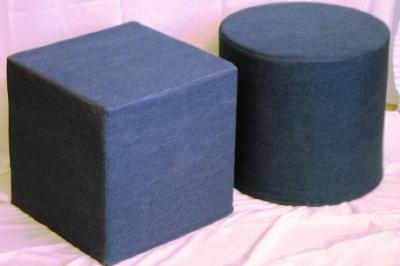 Stools, 2, Cube And Cylinder