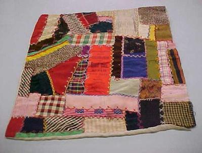 Pillow Cover, Crazy Quilt
