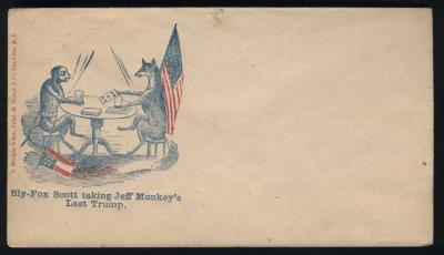 Civil War Envelope, Sly-Fox Scott taking Jeff Monkey's Last Trump.