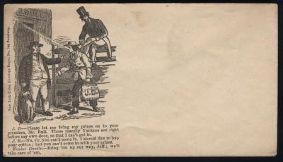 Civil War Envelope, J. Bull and Yankee Doodle