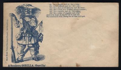 Civil War Envelope, A Southern Gorilla (guerilla)