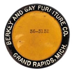 Pin-Back Button, Berkey and Gay Furniture Co.