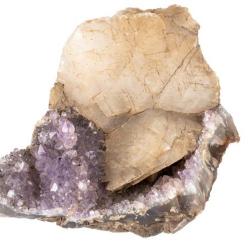 Calcite and Amethyst