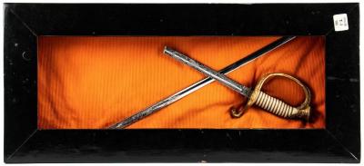 Sword (broken In 2 Pcs.) In Black Wooden Box, Roger B. Chaffee Archive Collection #6