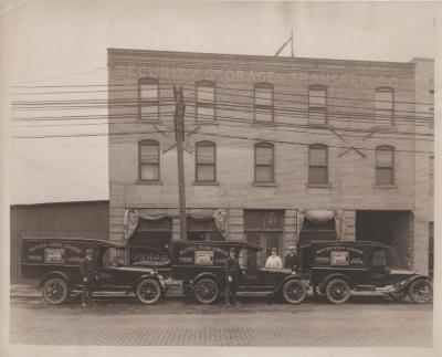 Photograph, WE Roberts delivery trucks