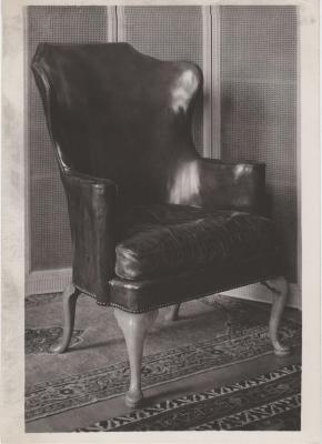 Photograph, Upholstered Wing Chair