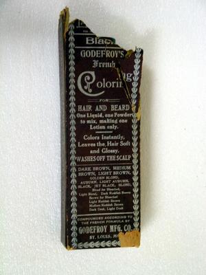 Bottle, Hair Dye, 'godefroy's Black For Hair And Beard'