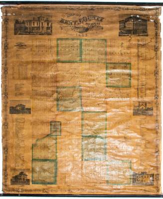Map of Kent County Michigan, 1863