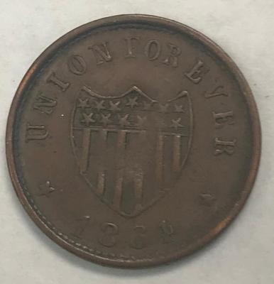 Token, U.S. Civil War, Head And Shield