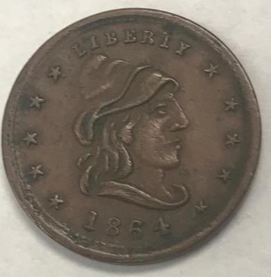 Token, U.S. Civil War, Liberty Head And Shield