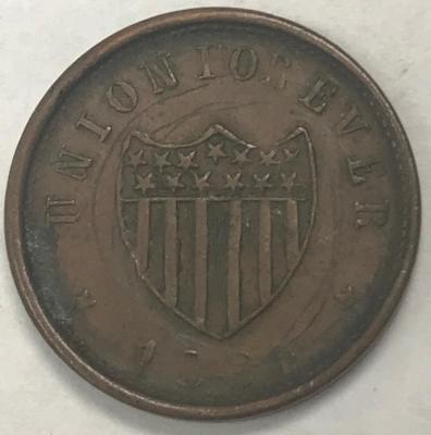 Token, U.S. Civil War, Indian Head And Shield