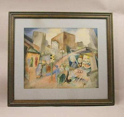 Painting, Watercolor, City Of Grand Rapids, by Jaro Hess