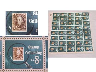 Pane Of Stamps, U. S. 8 Cents