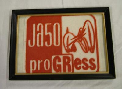 Plaque, 'ja50 - Progress', With Calder Insignia