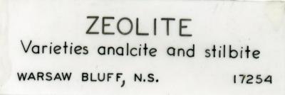 Zeolite V. Stilbite, Analcite