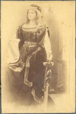Photograph, Woman With Germania Shield And Giant Sword, K.3.2