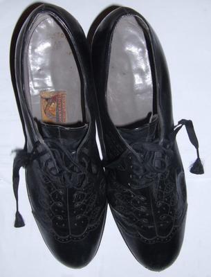 Shoes, Black, Lace-up, Women's