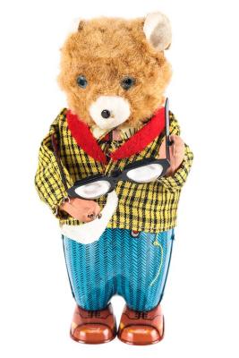 Bruno the Spectacle Bear Wind-Up Toy
