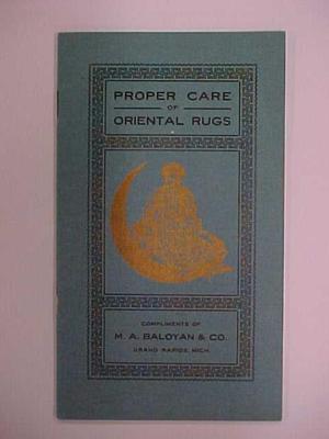 Booklet, Proper Care Of Oriental Rugs