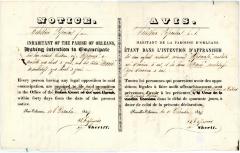 Announcement Or Notice, New Orleans Emancipation Of Slaves