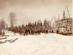 Photograph, Winter Lumber Crew Stops for Lunch
