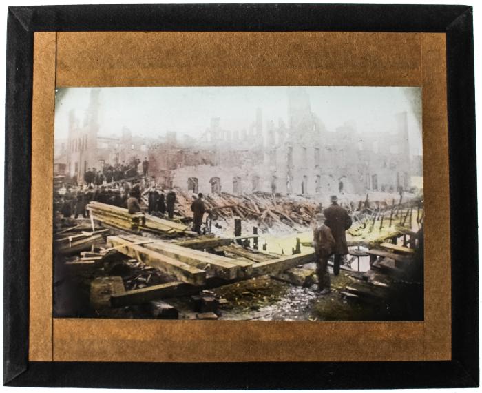 Lantern Slide, After a Fire
