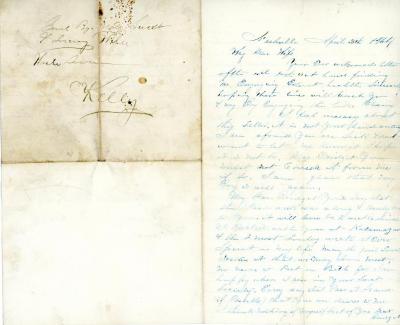 Letter, Patrick Kelly To Bridget Kelly